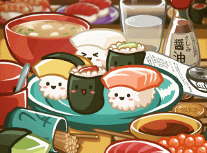 Sushi Party GIF